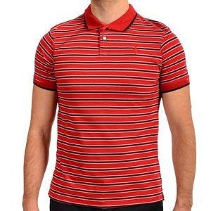 Scuderia Ferrari Men's "PR.Horse Mix Stripe" Multi-Color Short Sleeve Polo Shirt